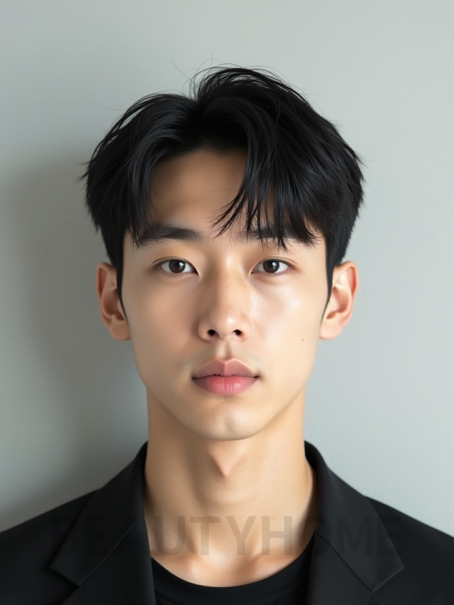 남성 블랙 투블럭