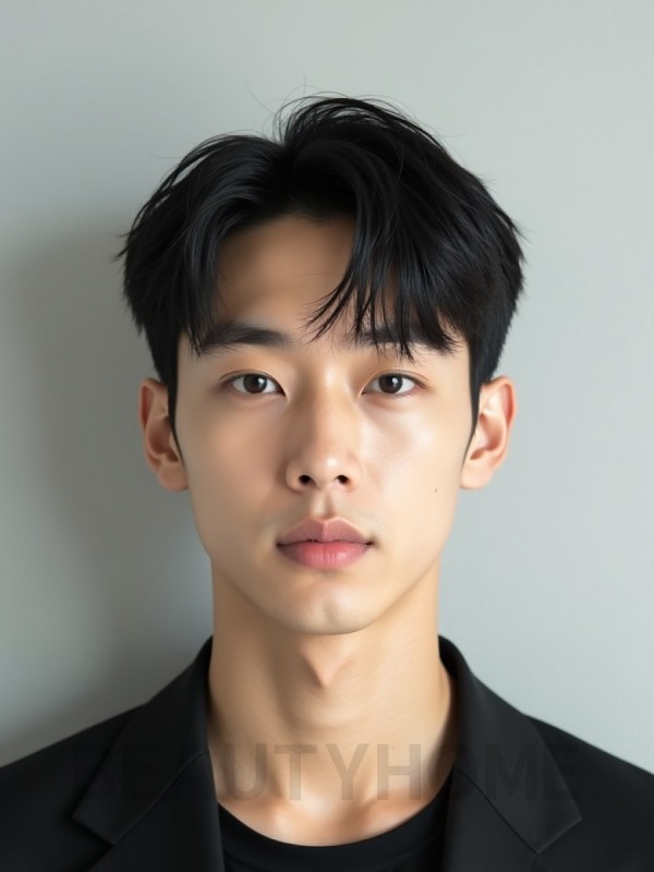 남성 블랙 투블럭