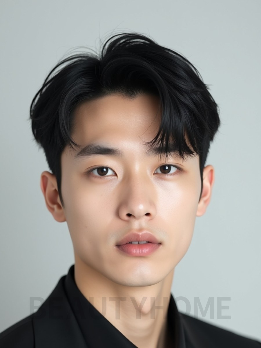 남성 블랙 투블럭