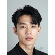 남성 블랙 투블럭