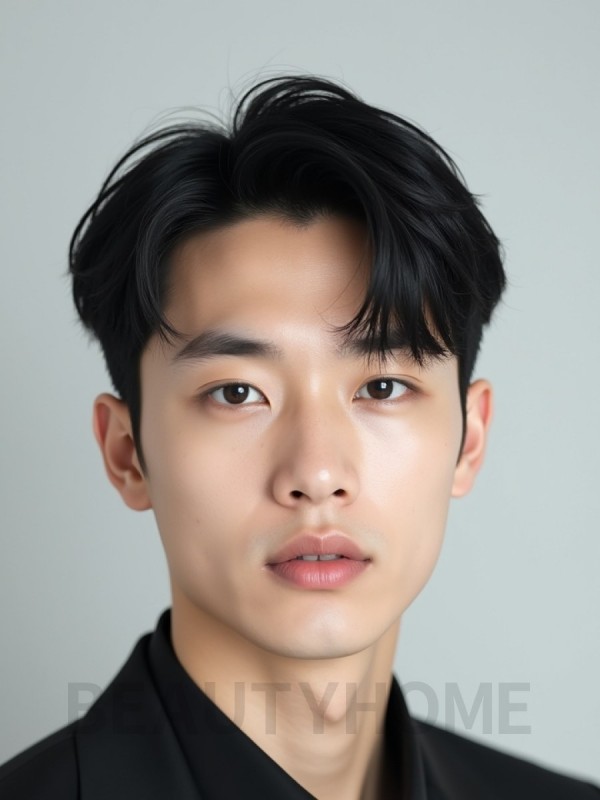 남성 블랙 투블럭