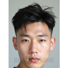 남성 블랙 투블럭