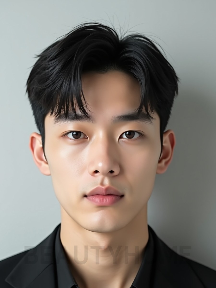 남성 블랙 투블럭