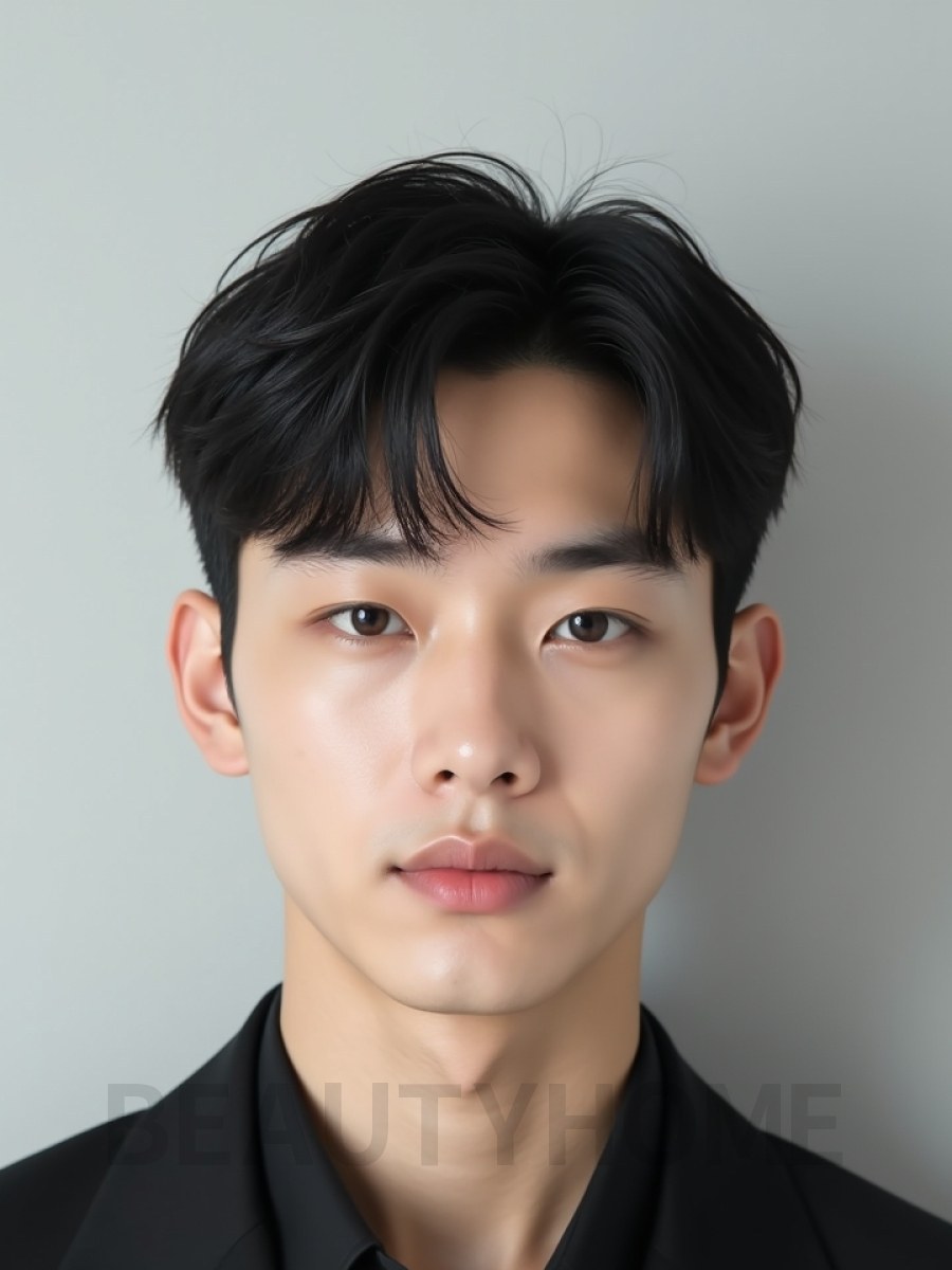 남성 블랙 투블럭