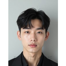 남성 블랙 투블럭