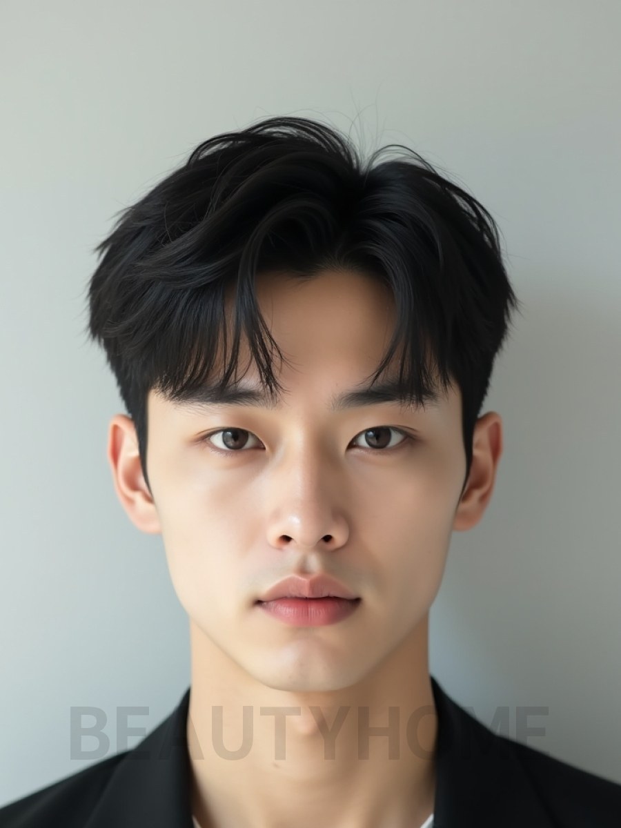 남성 블랙 투블럭