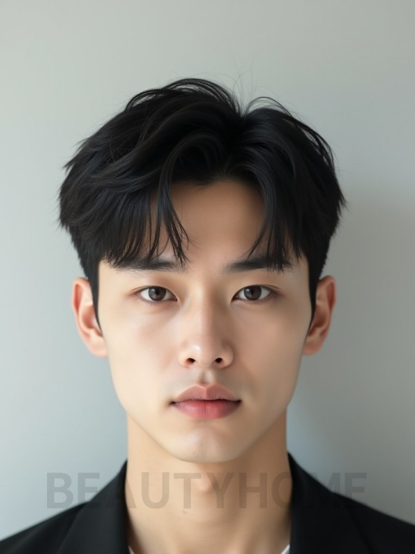 남성 블랙 투블럭