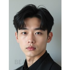 남성 블랙 투블럭