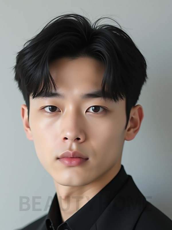 남성 블랙 투블럭