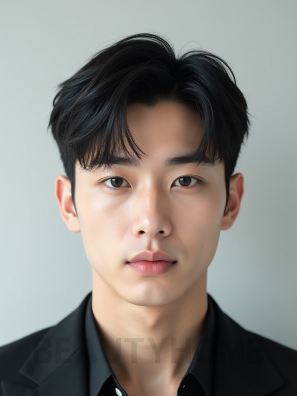 남성 블랙 투블럭