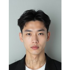 남성 블랙 투블럭