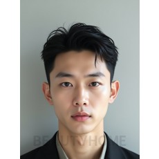 남성 블랙 투블럭