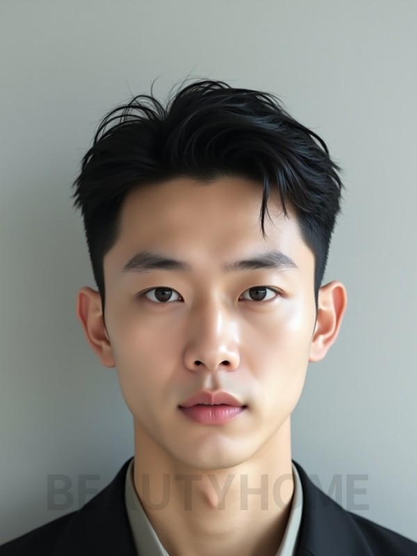 남성 블랙 투블럭