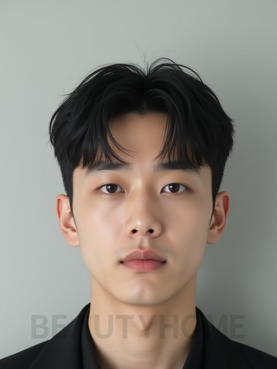 남성 블랙 투블럭
