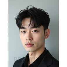 남성 블랙 투블럭