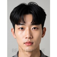 남성 블랙 투블럭