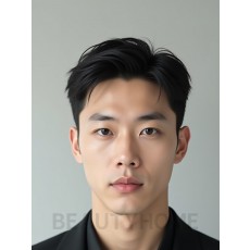 남성 블랙 투블럭