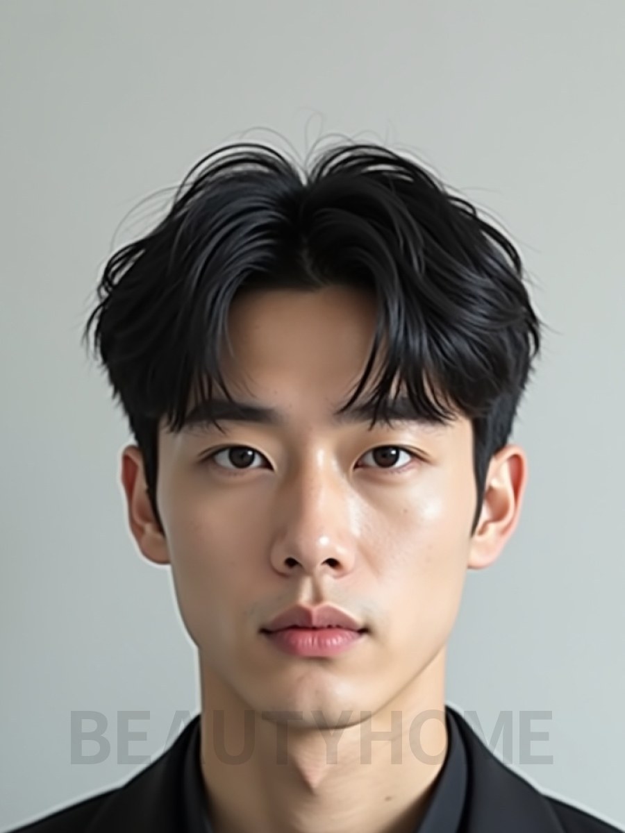 남성 블랙 투블럭