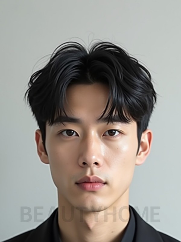 남성 블랙 투블럭