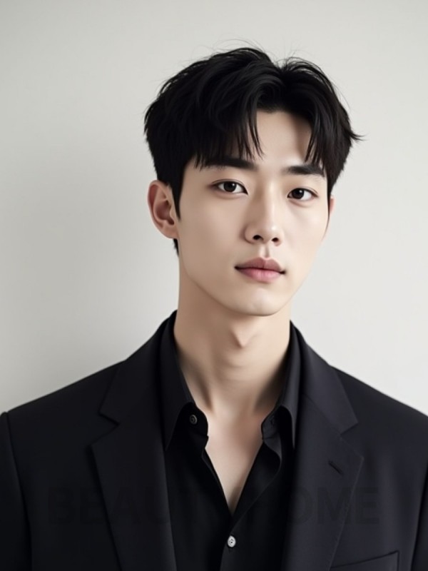 남성 블랙 투블럭