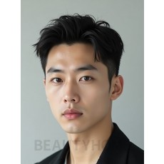 남성 블랙 투블럭