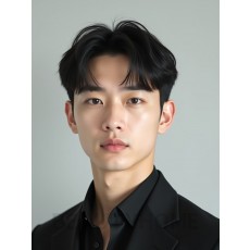 남성 블랙 투블럭