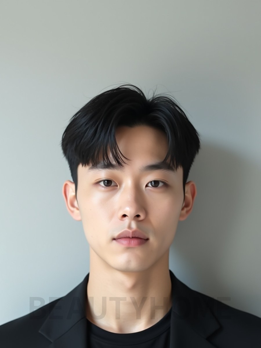 남성 블랙 투블럭