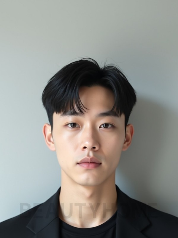 남성 블랙 투블럭