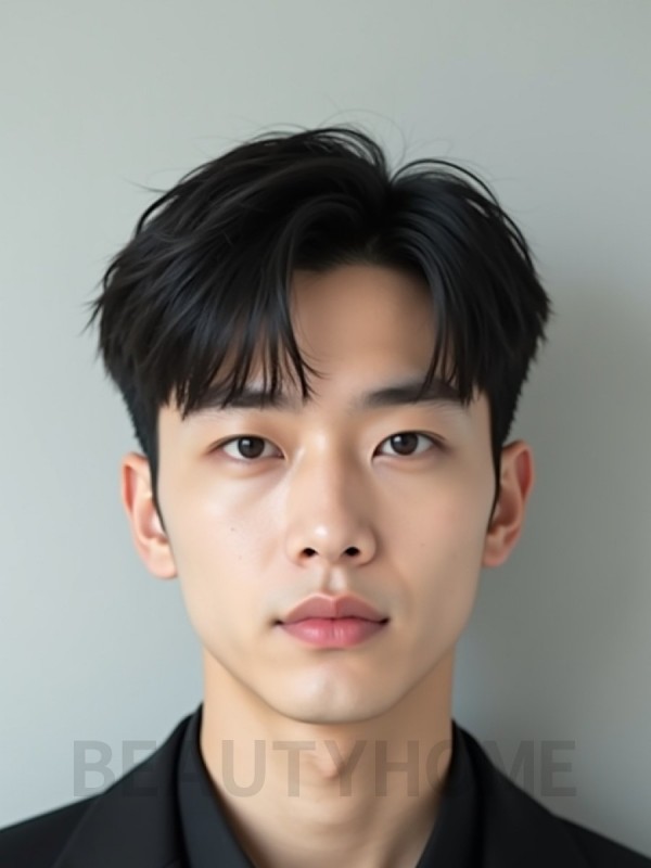 남성 블랙 투블럭