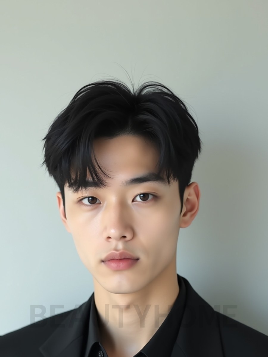 남성 블랙 투블럭