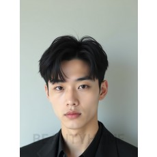 남성 블랙 투블럭