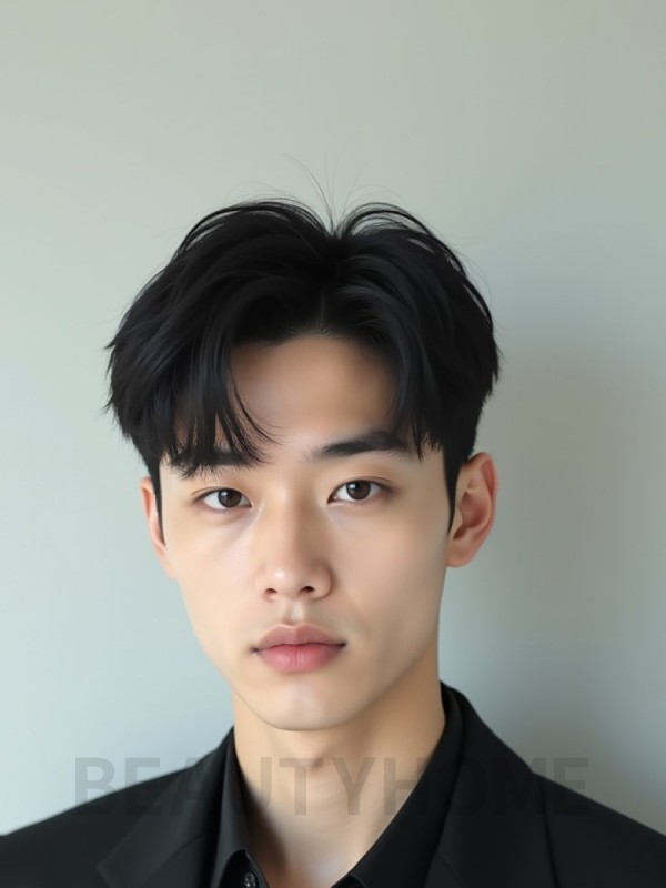 남성 블랙 투블럭