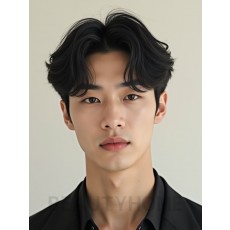 남성 블랙 투블럭