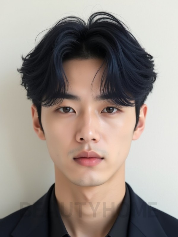 남성 블랙 투블럭