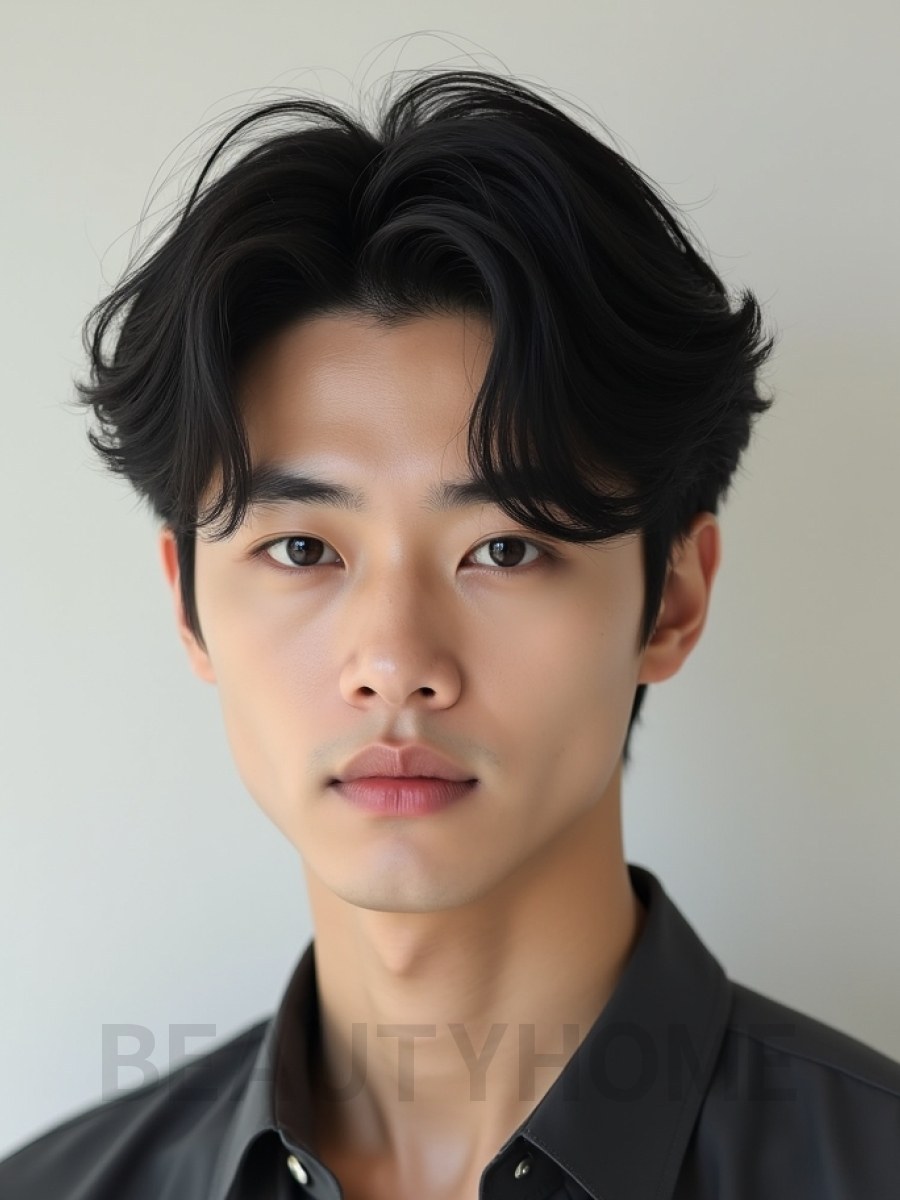 남성 블랙 오버컷