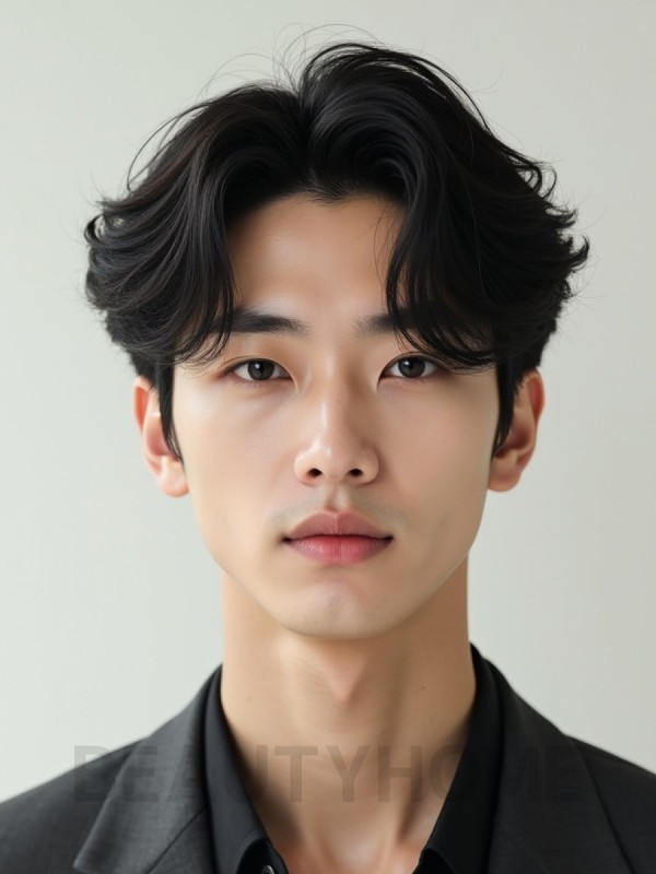 남성 블랙 투블럭