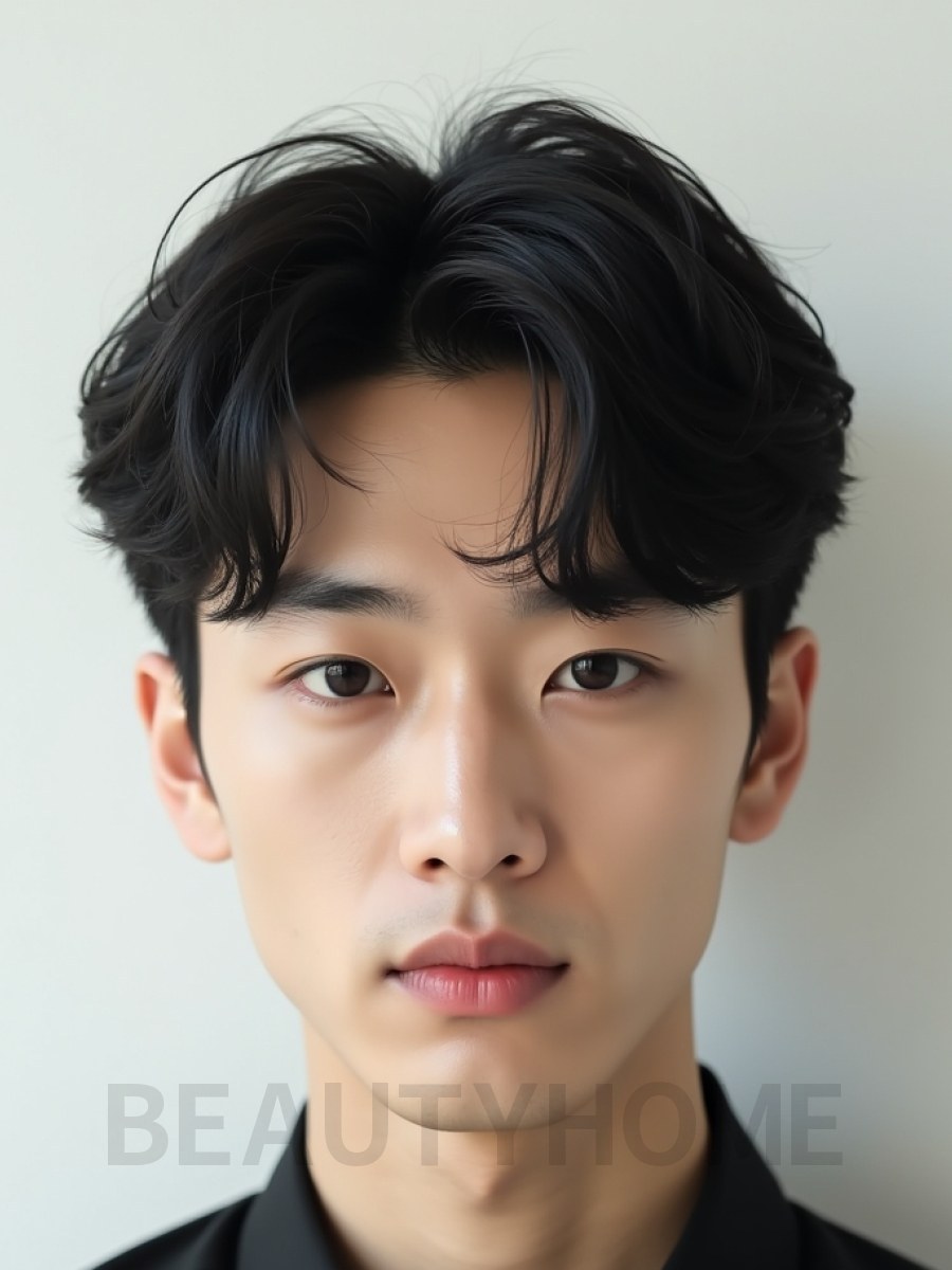 남성 블랙 투블럭