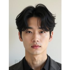 남성 블랙 투블럭