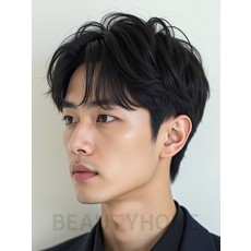 남성 블랙 투블럭