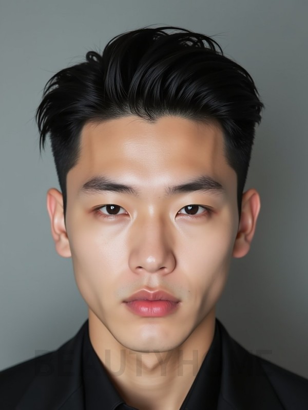 남성 블랙 투블럭