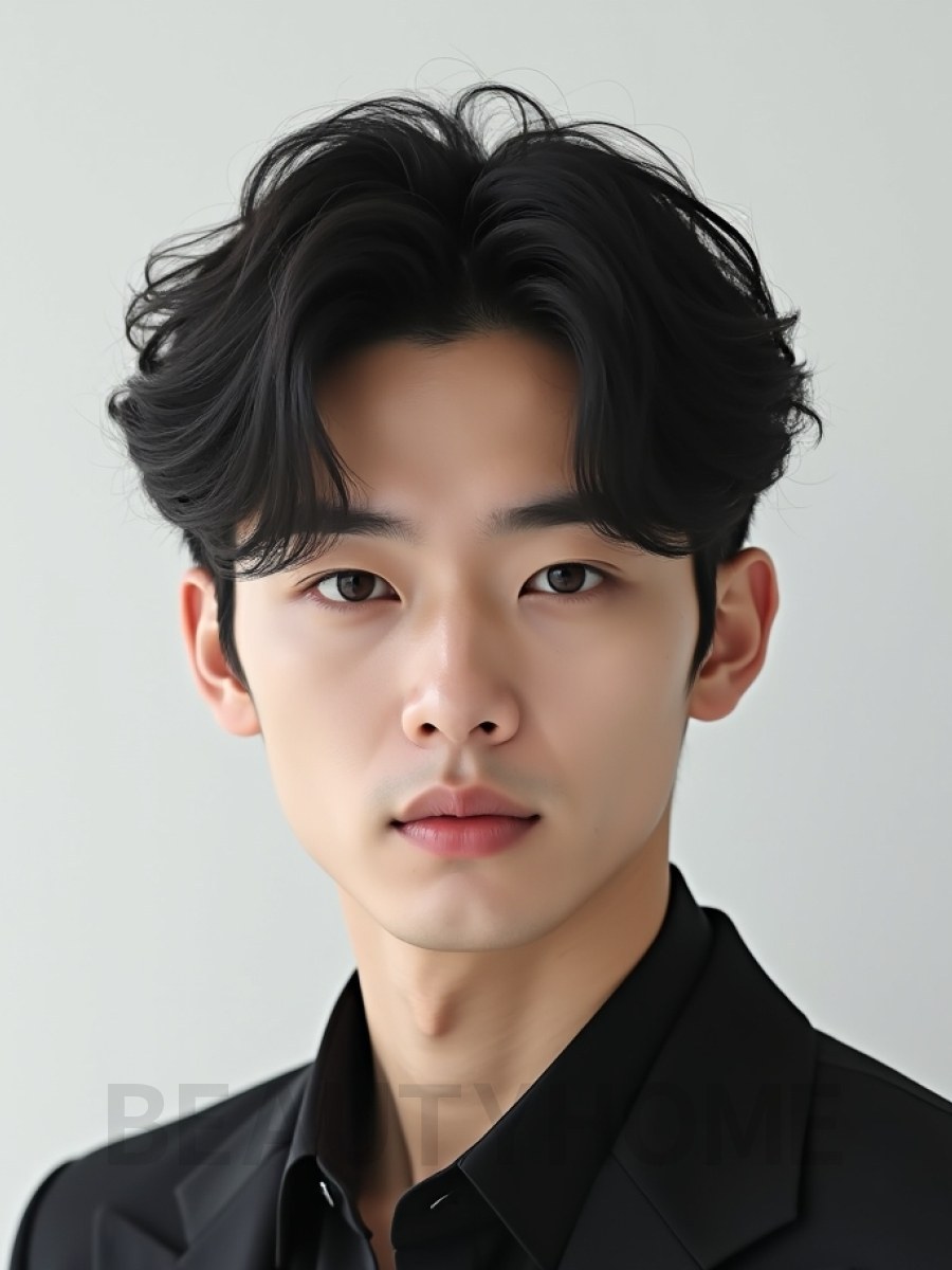 남성 블랙 오버컷
