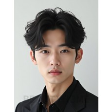 남성 블랙 오버컷