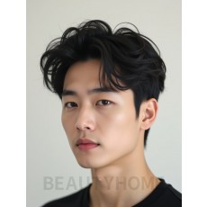 남성 블랙 투블럭