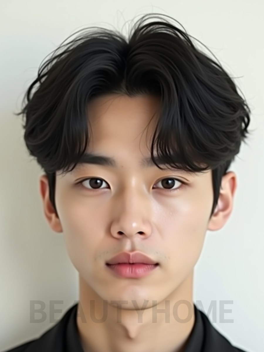 남성 블랙 투블럭
