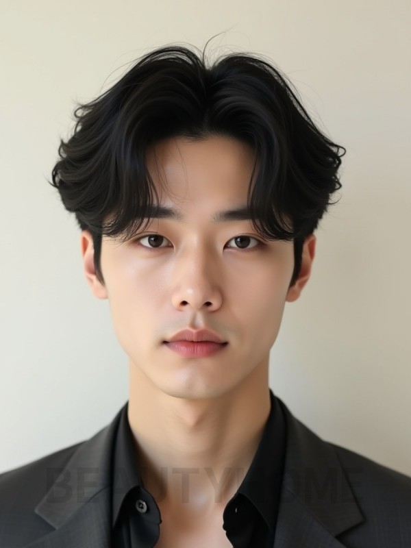 남성 블랙 투블럭