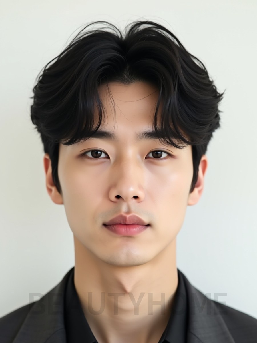 남성 블랙 투블럭