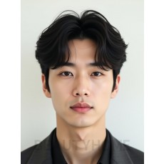 남성 블랙 투블럭