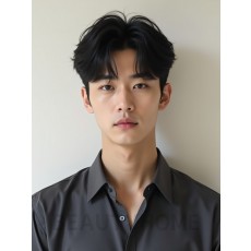 남성 블랙 투블럭