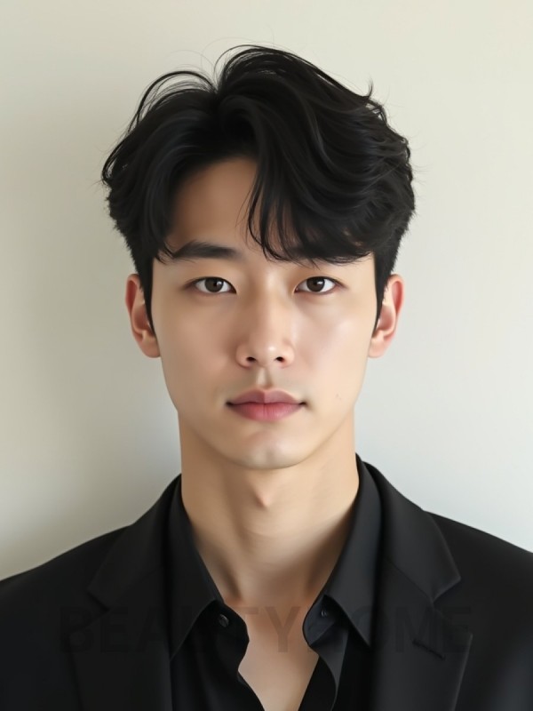 남성 블랙 투블럭