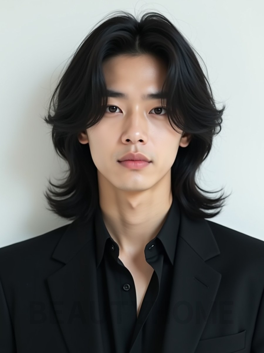 남성 블랙 레이어드